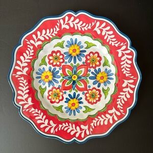 CERTIFIED INTERNATIONAL 100% Melamine Scalloped Edges Mosaic Design Oval Platter